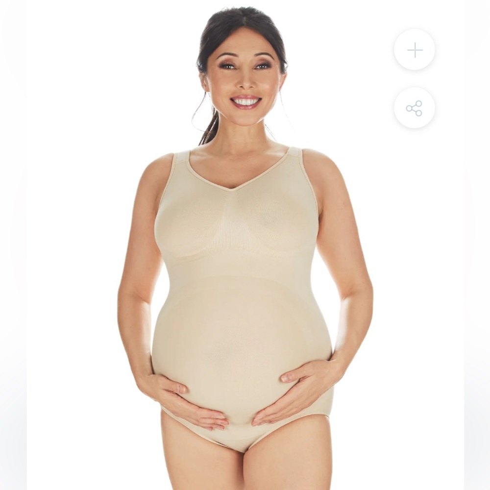 NIB SlimMe by MeMoi Nude Maternity Bodysuit Medium